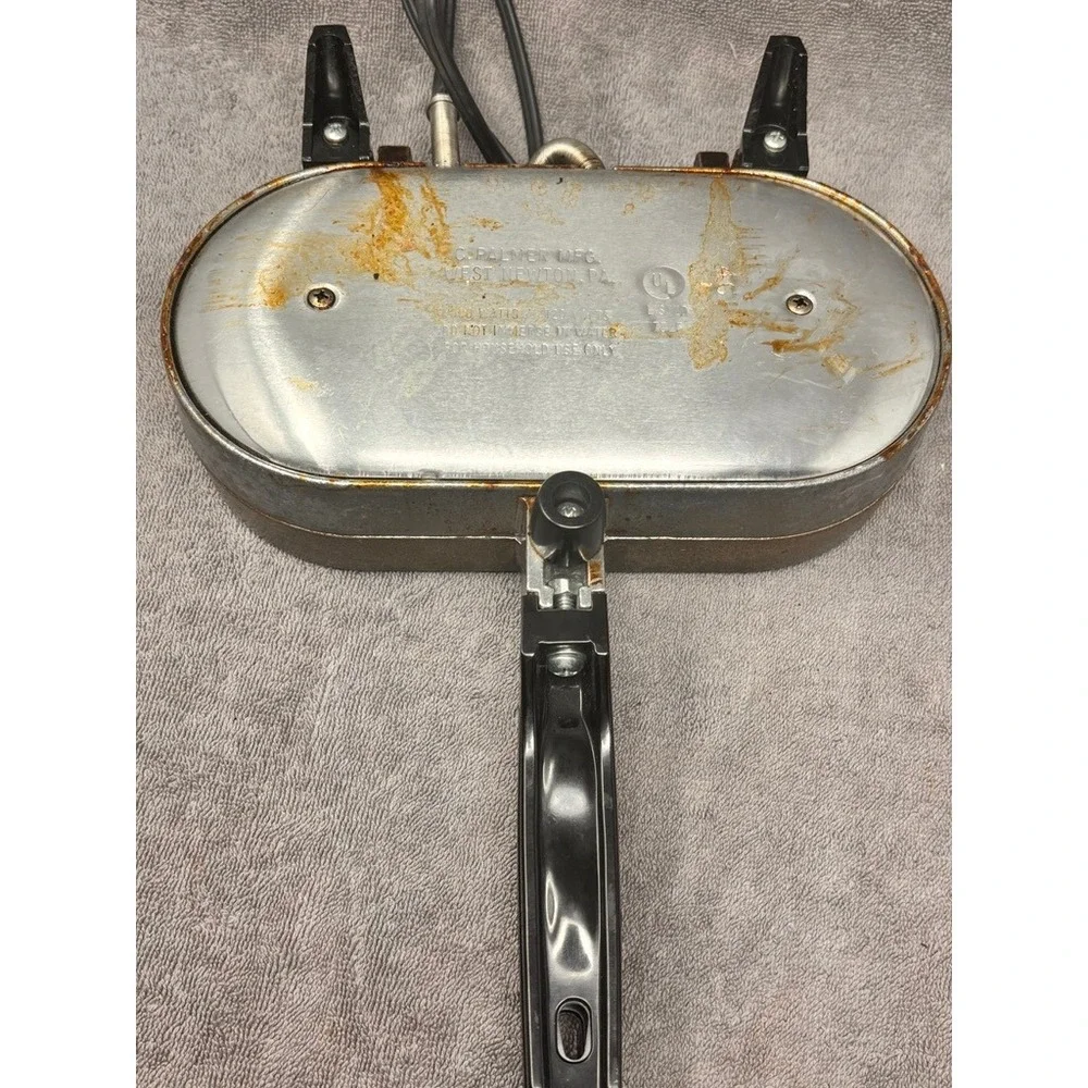 Vintage C. Palmer Mfg Electric Pizzelle Iron Maker 3 Cookie Press Made in USA